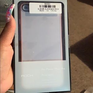 iPhone 7/8 plus clear pink silicone case